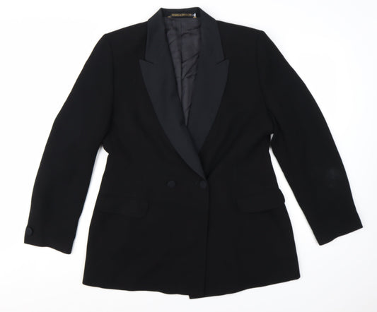 Marks and Spencer Women’s Black Size 16 Tuxedo Blazer Jacket