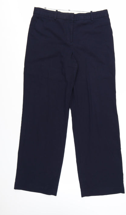 Next Women's Blue Tall Size 12 Straight Leg Trousers