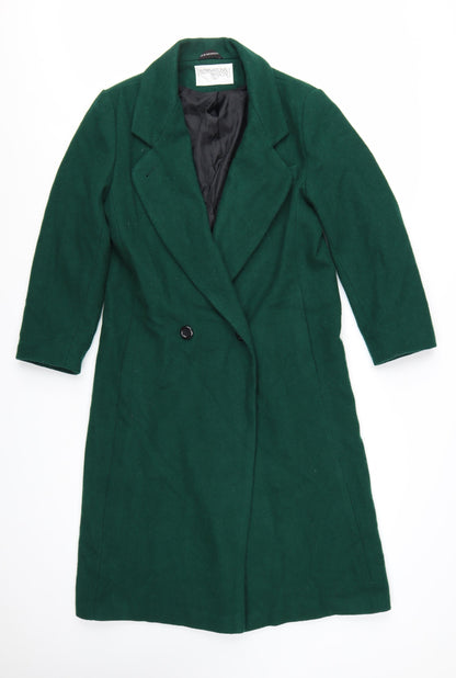 International Scene Women's Green Wool Overcoat Size 4 Long Classic