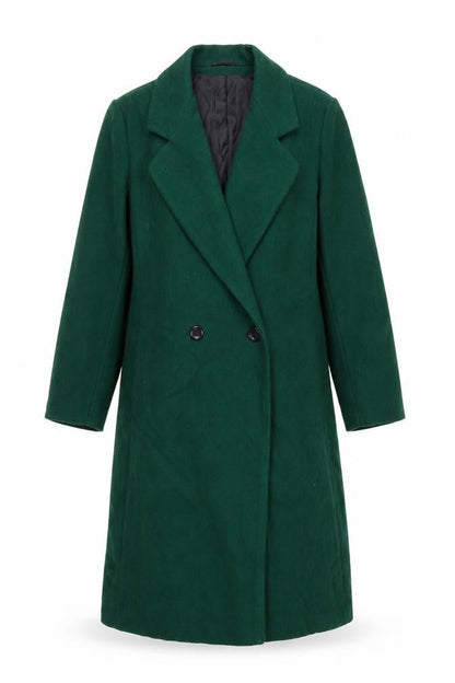 International Scene Women's Green Wool Overcoat Size 4 Long Classic