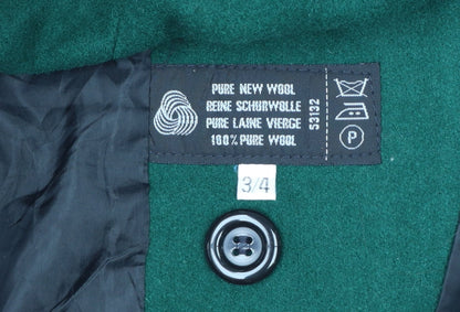International Scene Women's Green Wool Overcoat Size 4 Long Classic