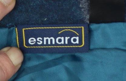 Esmara Womens Blue Plaid Wool Blend Knee Length Pencil Skirt Size 14