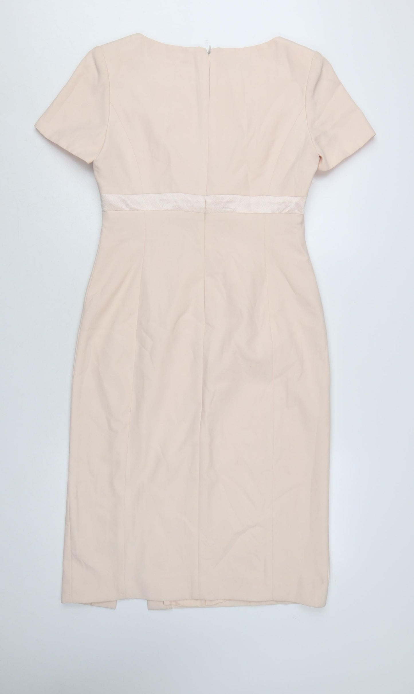 Kay Unger Women Beige Knee Length Sheath Dress Size 10