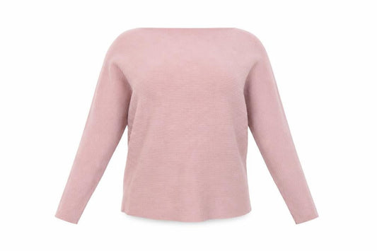 Apricot Women Pink Knit Boat Neck Long Sleeve Pullover Jumper Size 12