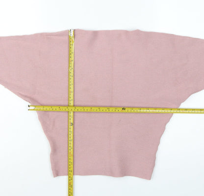 Apricot Women Pink Knit Boat Neck Long Sleeve Pullover Jumper Size 12