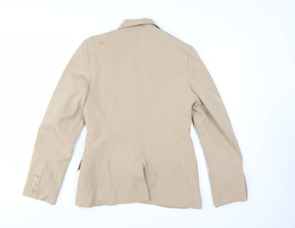 Bay Women Beige Classic Fit Single-Breasted Blazer Size 12