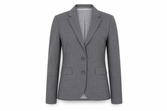 Banana Republic Women Grey Wool Blend Blazer Size 8 Single Breasted