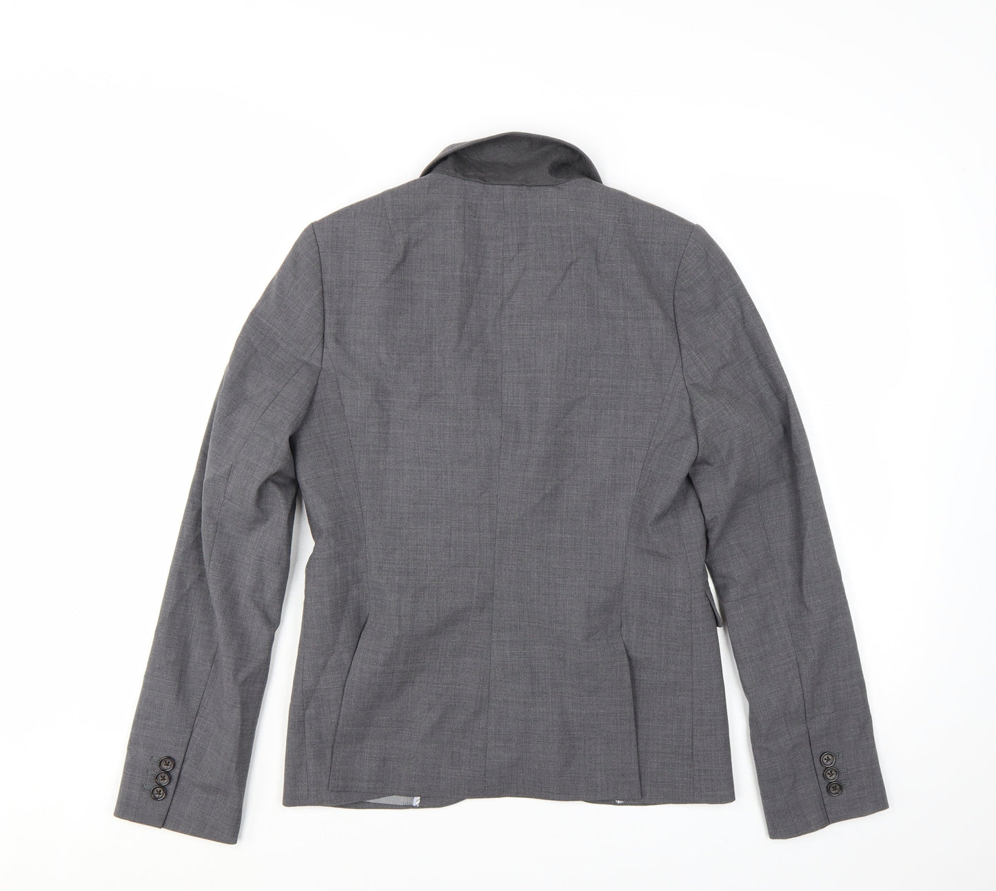 Banana Republic Women Grey Wool Blend Blazer Size 8 Single Breasted