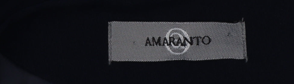 Amaranto Women Navy Blue Long Blazer Jacket Size 14 Tailored Fit