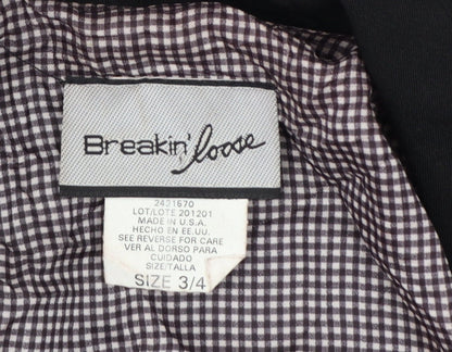 Breakin' Loose Black Fitted Blazer Women Size 4 Classic Single-Breasted Jacket