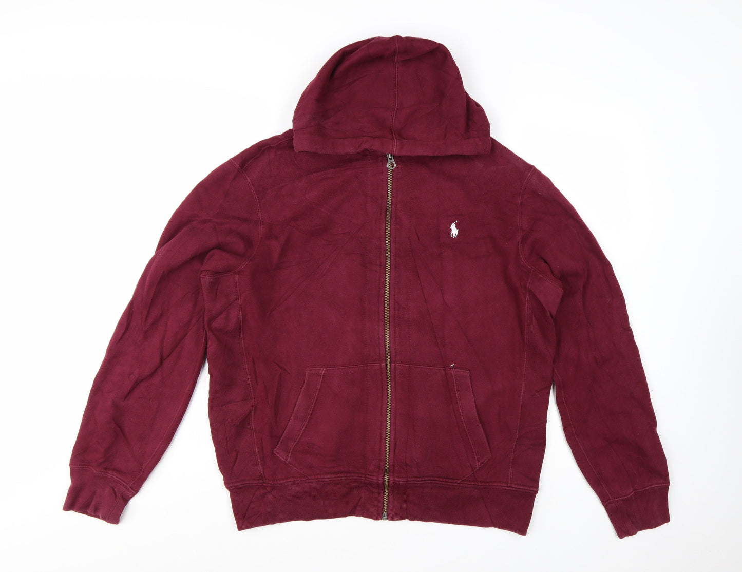 Polo Ralph Lauren Men's Burgundy Full Zip Hoodie Size L