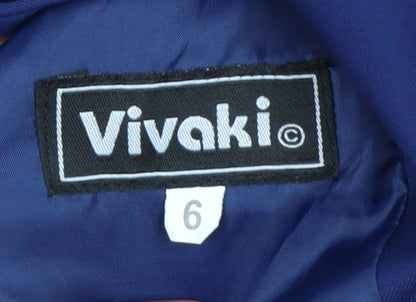 Vivaki Boys Blue 6 Years Classic Two-Button Suit Jacket