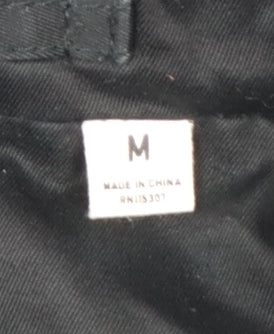 Uniqlo Men's Black Cotton Trench Coat M Mid-Length Classic