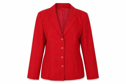 Richards Women Red Wool Blend Single-Breasted Blazer Size 14