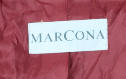 Marcona Women's Red Faux Leather Zip Jacket Size 18 Lined Classic Style