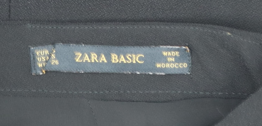 Zara Basic Women's Black Size 8 Pencil Skirt Knee Length Workwear