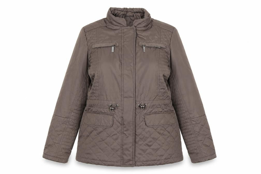 Marks & Spencer Women’s Brown Quilted Mid-Length Jacket UK 12