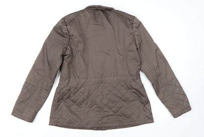 Marks and Spencer Women’s Brown Quilted Mid-Length Jacket UK 12
