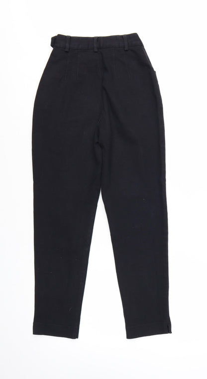 Next Petite Women's Black High Rise Tapered Jeans UK 6