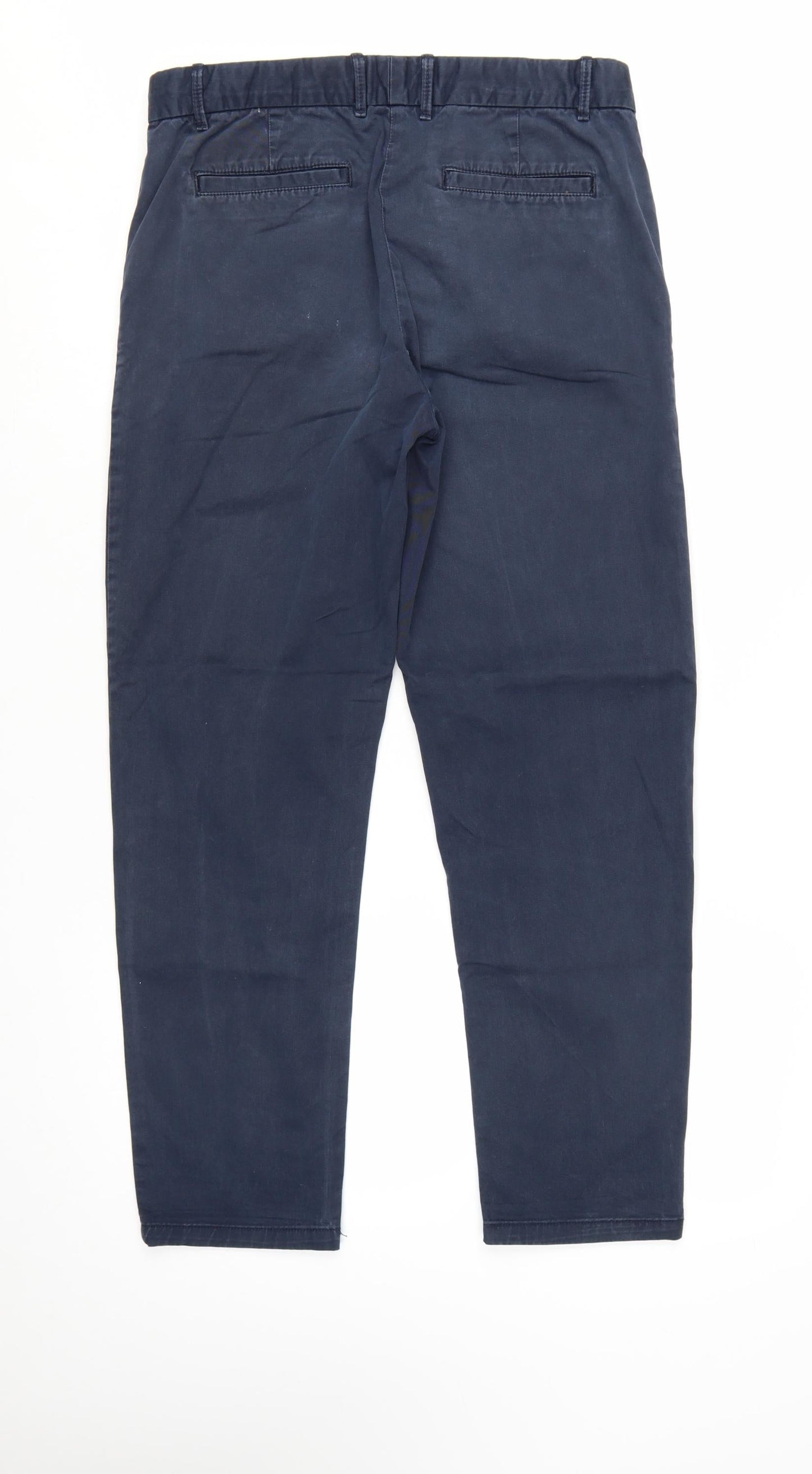 GAP Womens Blue Chino Straight Leg Cotton Stretch Trousers Size 6R