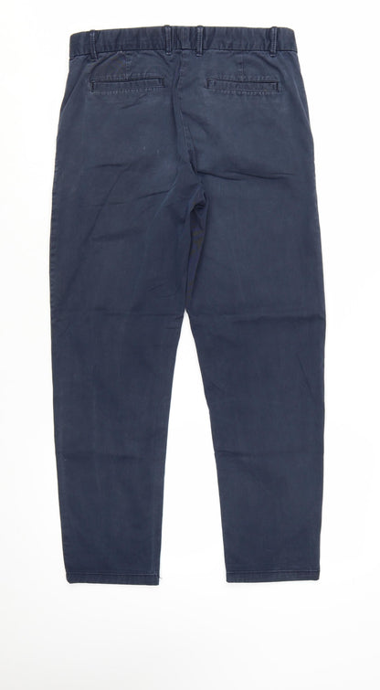 GAP Womens Blue Chino Straight Leg Cotton Stretch Trousers Size 6R