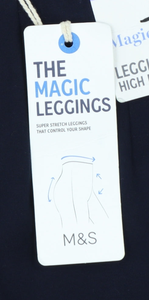 Marks and Spencer Women's Black Size 8 High Rise Magic Leggings