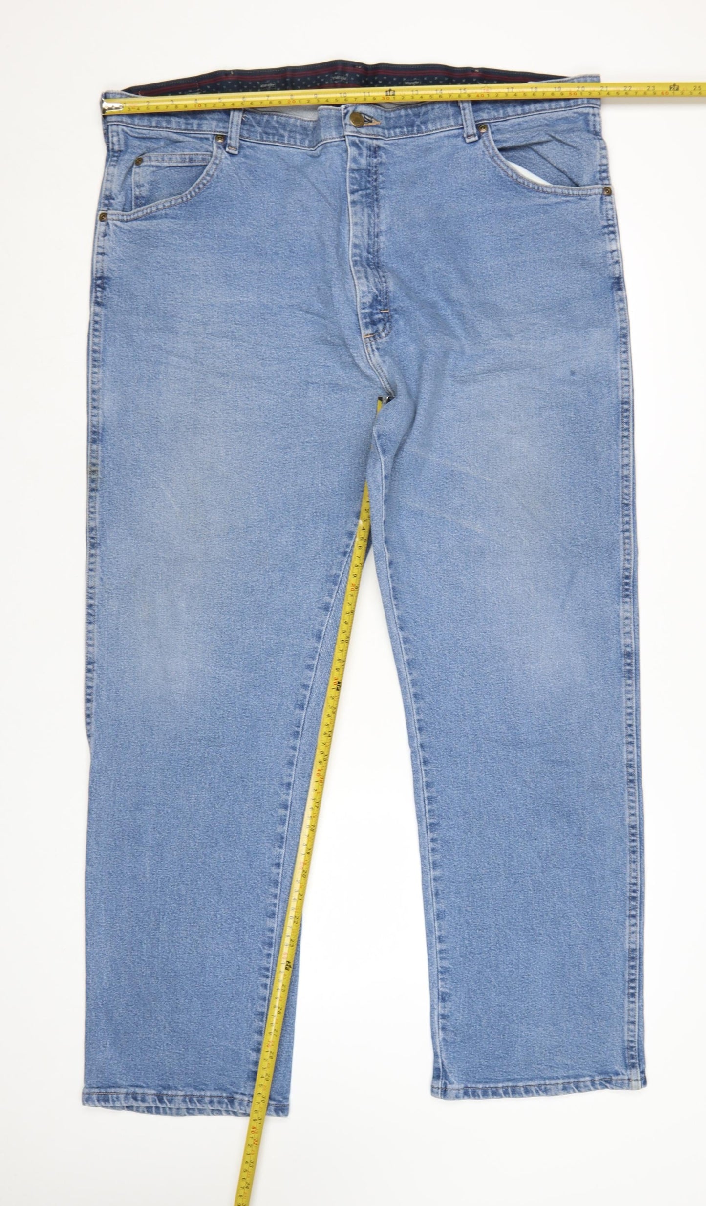 Wrangler Men's Blue Regular Fit Straight Denim Jeans 42x32