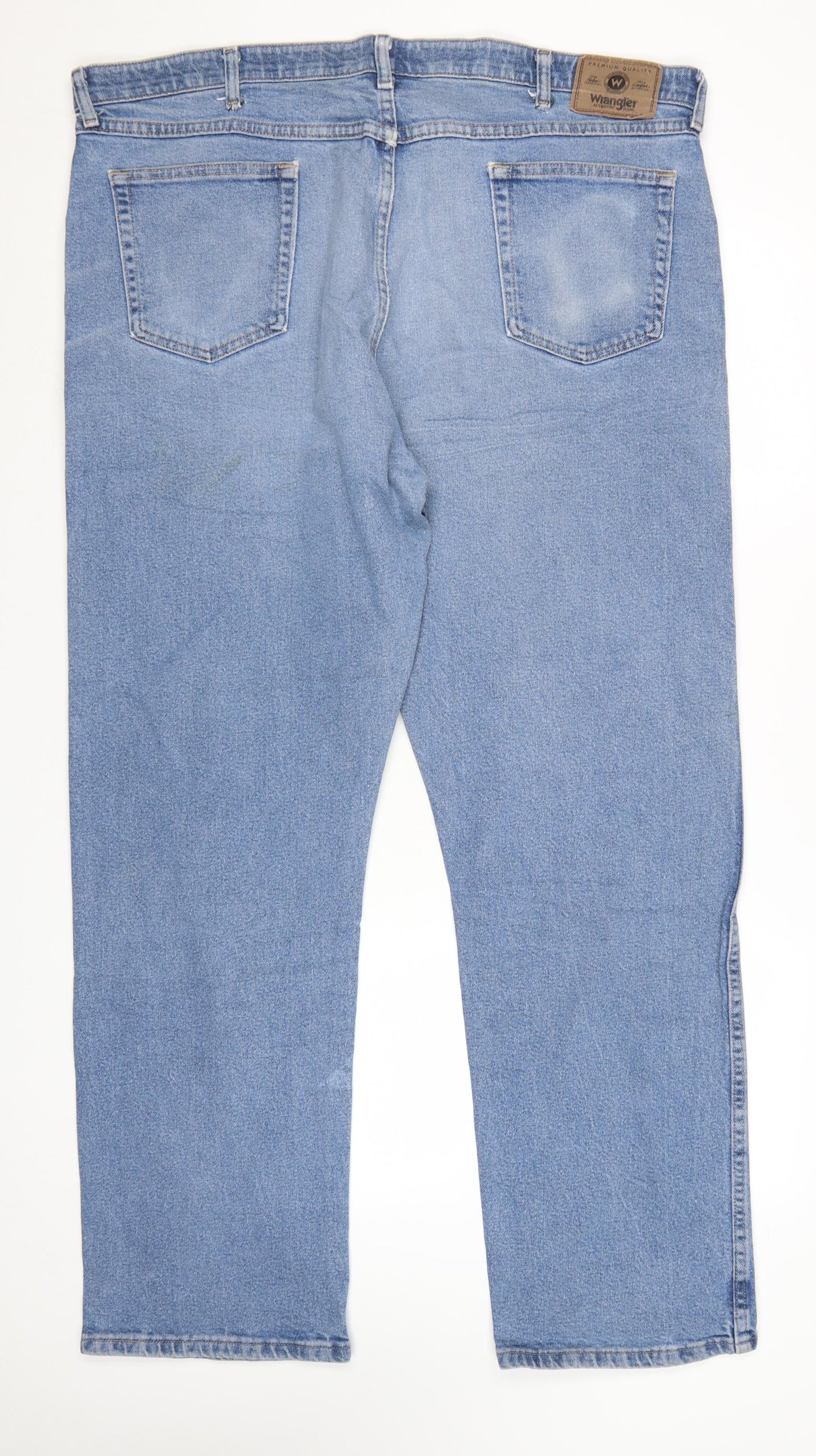 Wrangler Men's Blue Regular Fit Straight Denim Jeans 42x32
