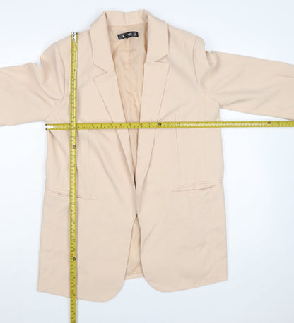 Missguided Women's Beige Blazer Jacket UK 10 Single-Breasted Lined
