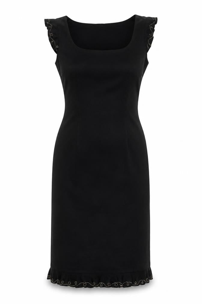 Moschino Jeans Black Sleeveless Women's Dress UK 10 Slim Fit