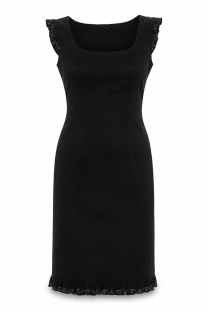 Moschino Jeans Black Sleeveless Women's Dress UK 10 Slim Fit