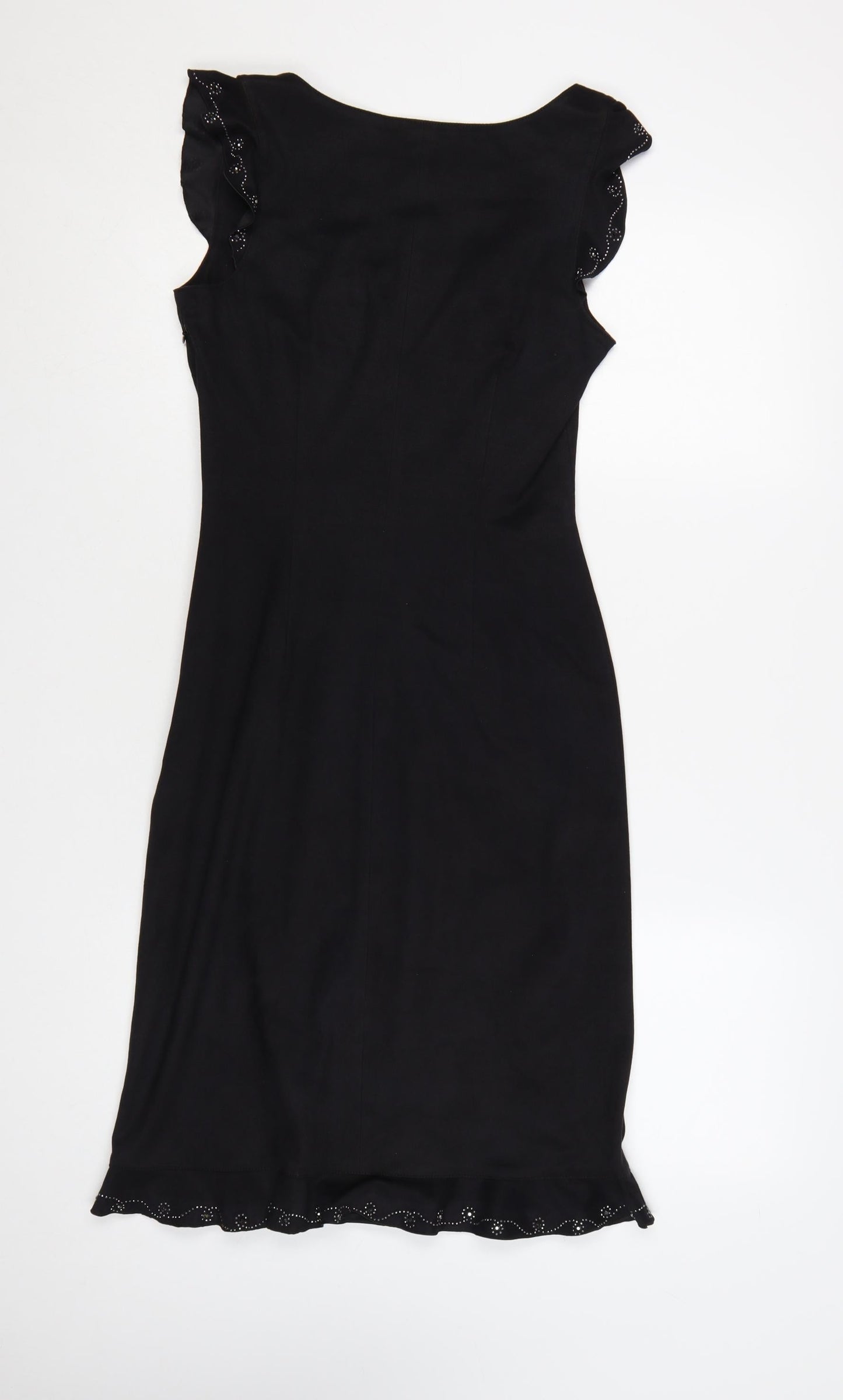 Moschino Jeans Black Sleeveless Women's Dress UK 10 Slim Fit