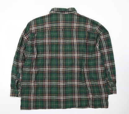 Champion Men's Green 4XL Classic Fit Plaid Flannel Shirt