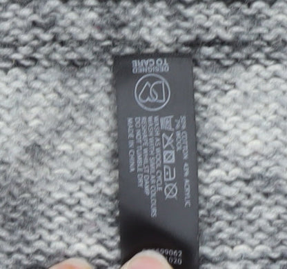 Maine New England Women Grey Size 12 Chunky Knit Open Cardigan