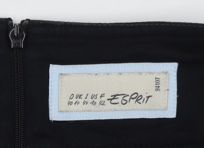 Esprit Women's Black Size 14 Pencil Skirt Cotton Stretch Workwear