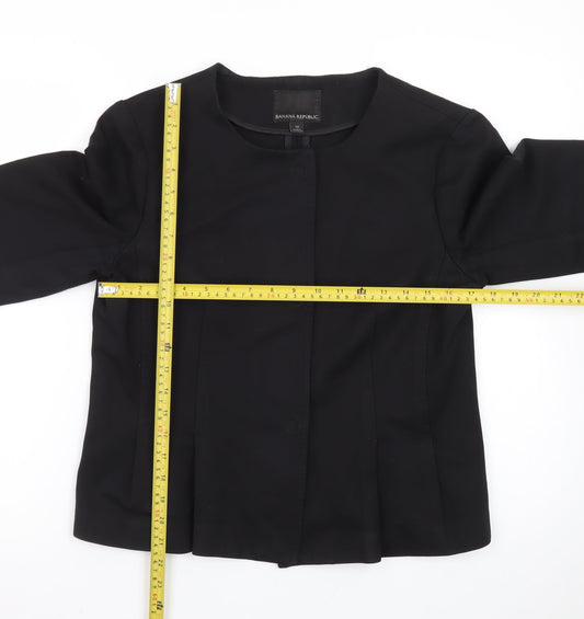 Banana Republic Women Black Size 12 Tailored Suit Jacket