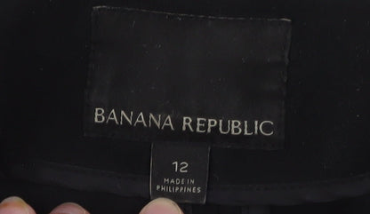 Banana Republic Women Black Size 12 Tailored Suit Jacket