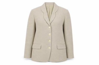 Klass Collection Women's Beige Size 14 Single-Breasted Blazer