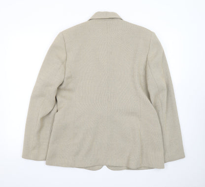 Klass Collection Women's Beige Size 14 Single-Breasted Blazer