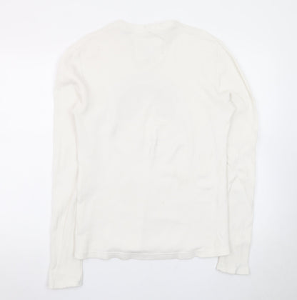 Jack Wills Men’s White Long Sleeve Crew Neck T-Shirt Size S