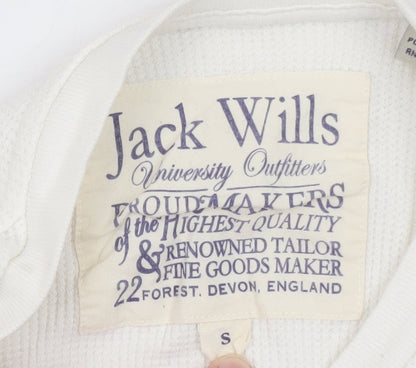 Jack Wills Men’s White Long Sleeve Crew Neck T-Shirt Size S