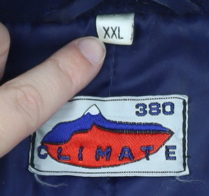 Climate 380 Men's Blue Fleece Zip Up Jacket 2XL Winter Outdoor
