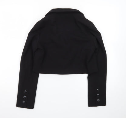 Aloha Studio Women's Black Cropped Single-Breasted Blazer Size S