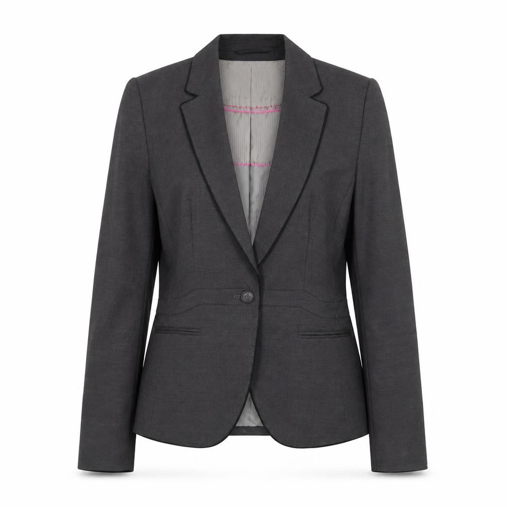 Next Women's Grey Slim Fit Blazer Jacket Size 8R Tailored Workwear