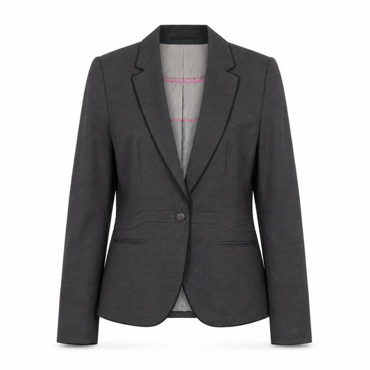 Next Women's Grey Slim Fit Blazer Jacket Size 8R Tailored Workwear
