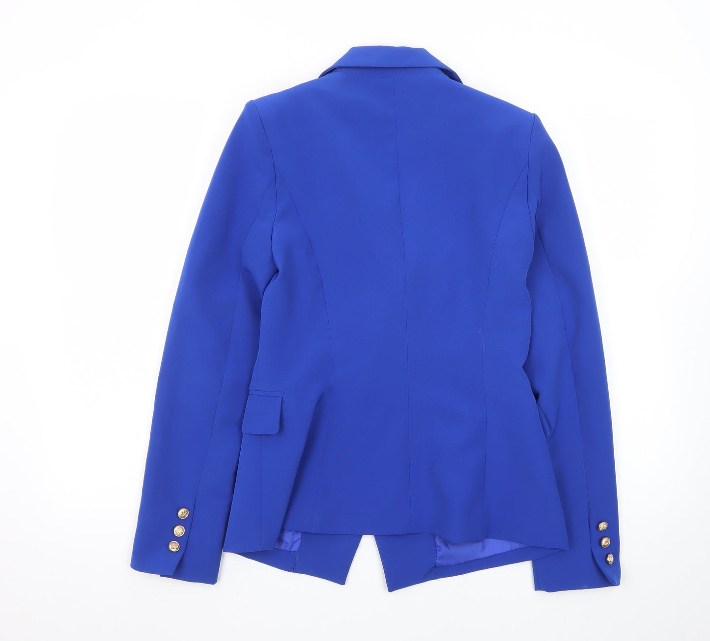 Attentif Paris Women's Blue Double-Breasted Blazer Size 8