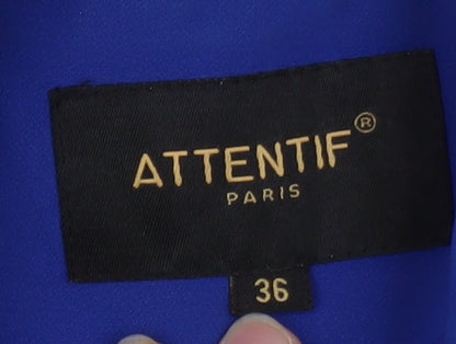 Attentif Paris Women's Blue Double-Breasted Blazer Size 8