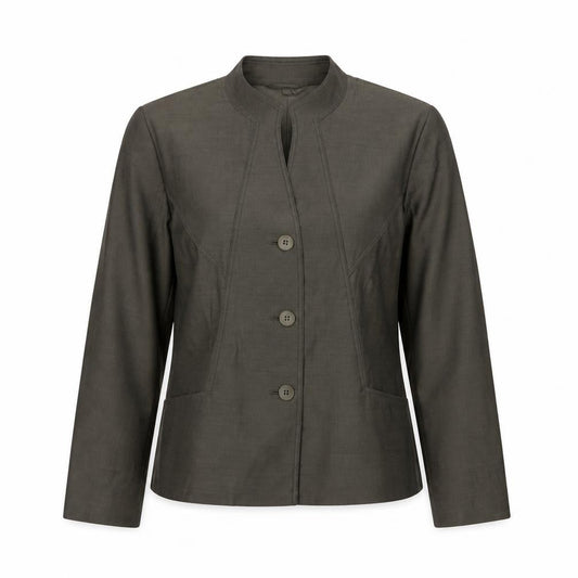 Front view of Precis Petite Brown Wool Blend Petite Blazer Jacket UK 14