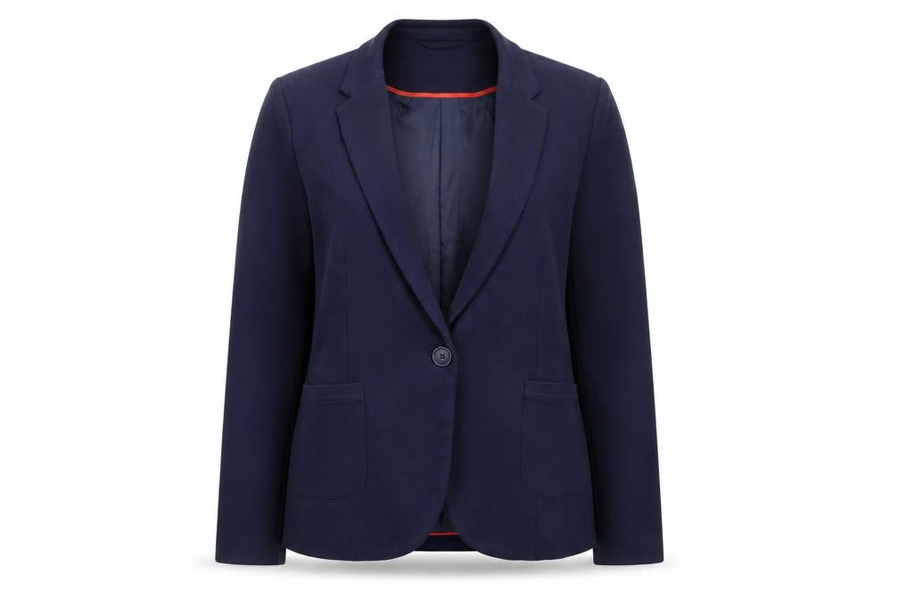 John Lewis Women Navy Blue Size 14 Classic Single-Breasted Blazer