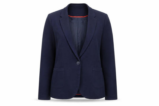John Lewis Women Navy Blue Size 14 Classic Single-Breasted Blazer